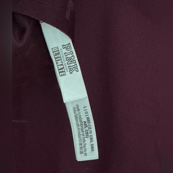 PINK Victoria's Secret Burgundy Activewear 3-Piece - Picture 6 of 6